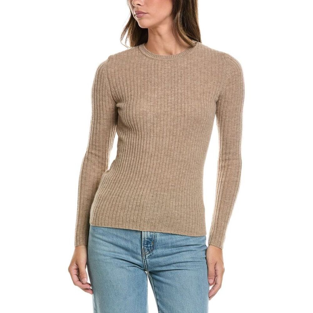 Alashan Cashmere Womens Ada Crewneck 100% Cashmere Sweater, Brown